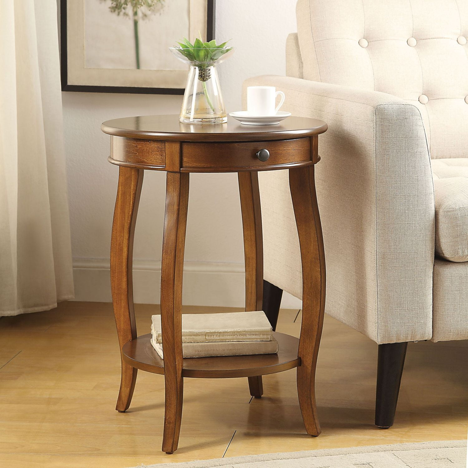 ACME Alysa Traditional Wooden End Table, Black, 18"W