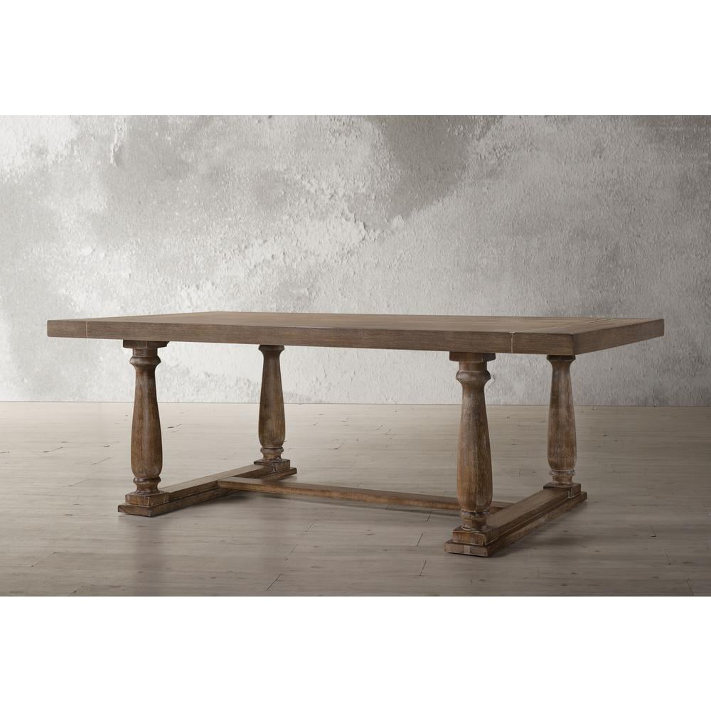 Acme Furniture Bernard Dining Table, Weathered Oak