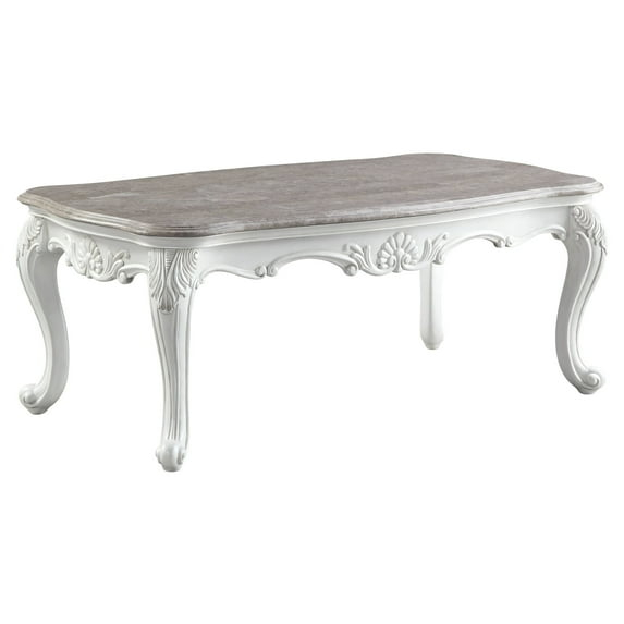 ACME Ciddrenar Coffee Table in Beige and White