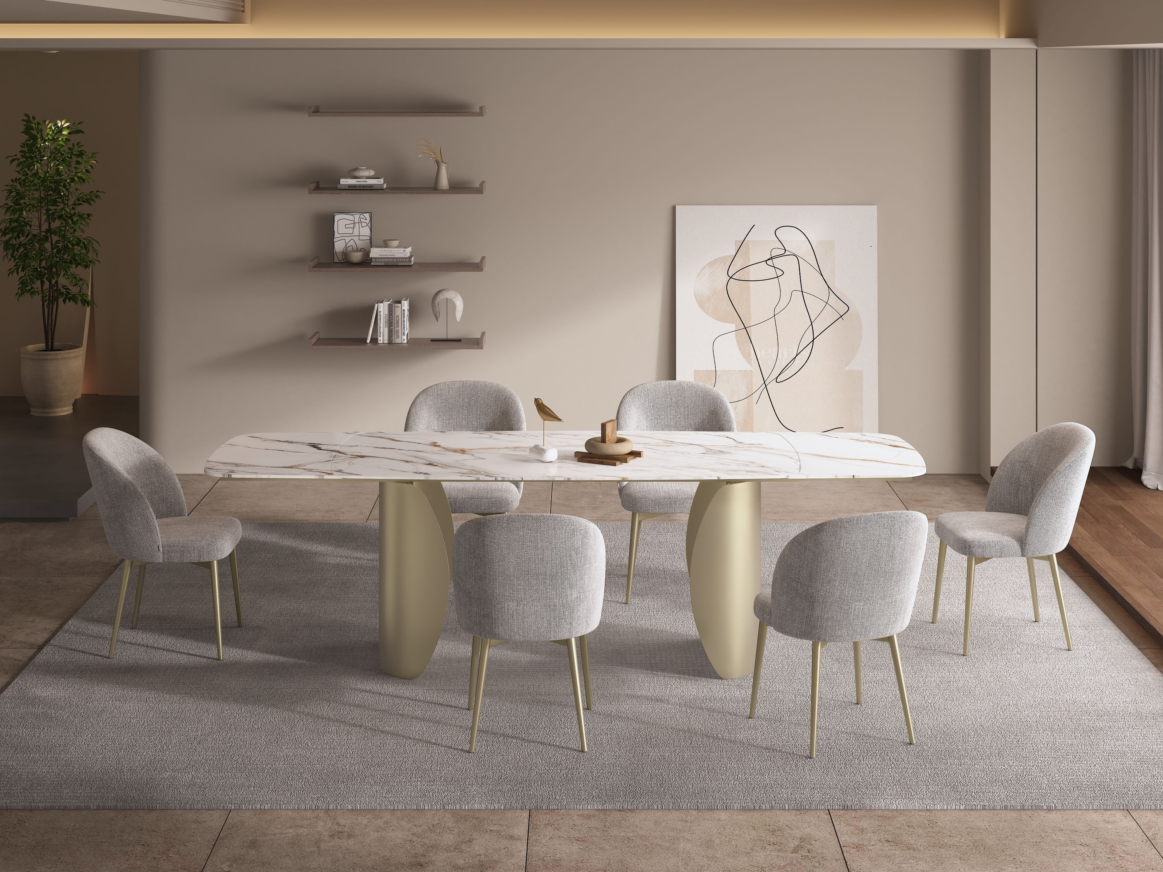Acme Cora Side Chair (Set-2), Champange Fabric