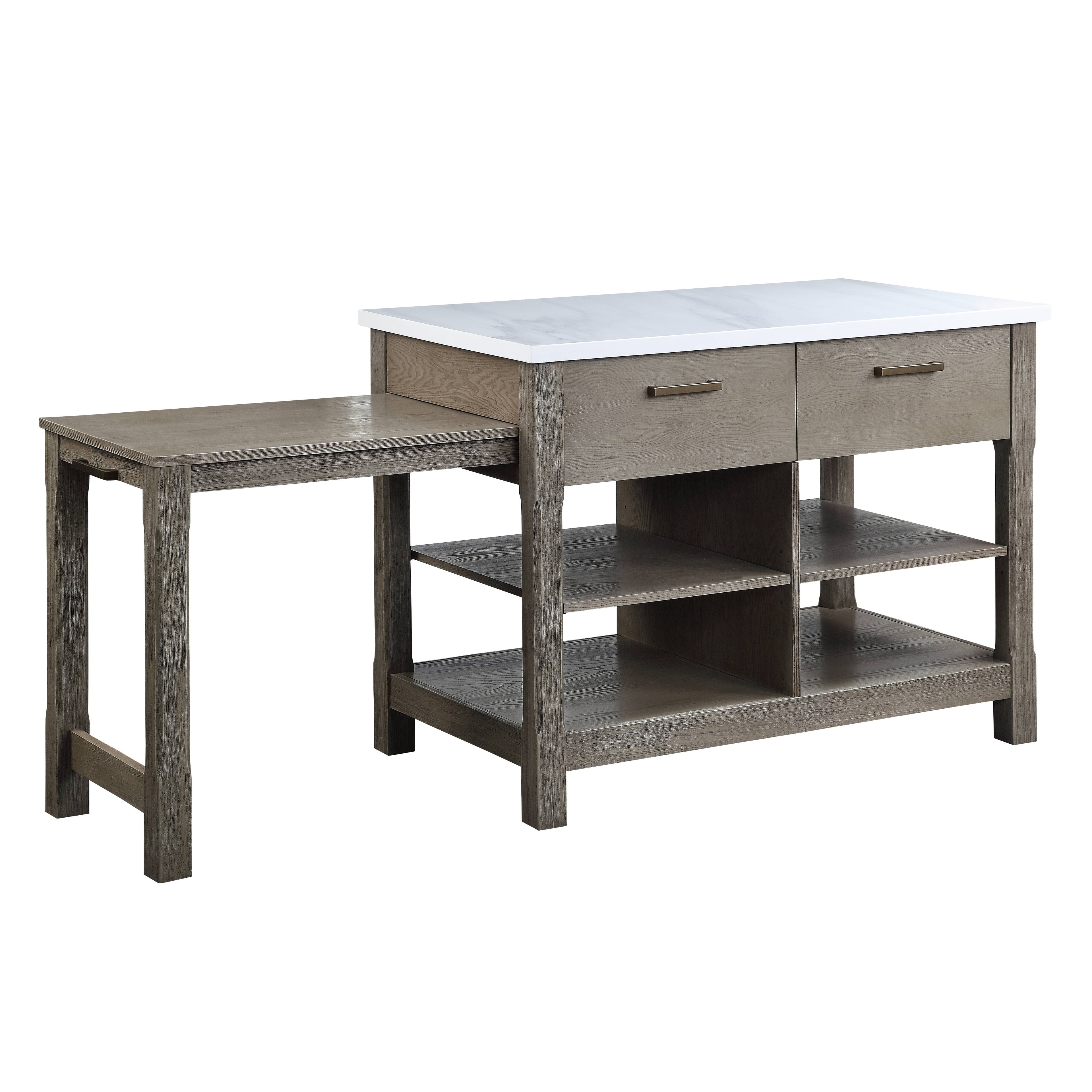Acme Kitchen Cart With Wooden Top, Black- Saltoro Sherpi