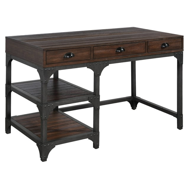 ACME Gorden Writing Desk in Espresso Oak and Antique Black