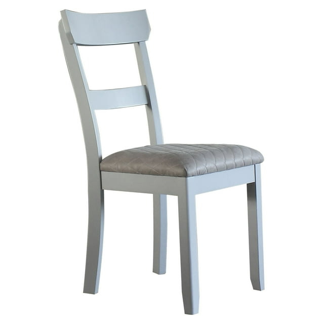 ACME House Marchese Side Chair in Gray and Pearl Gray (Set of 2)
