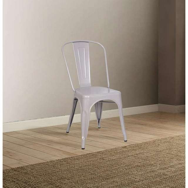 DeeHome ACME Jakia Side Chair (Set-2) in Silver 96256