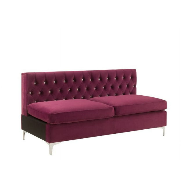 ACME Jaszira Armless Modular Sofa in Burgundy