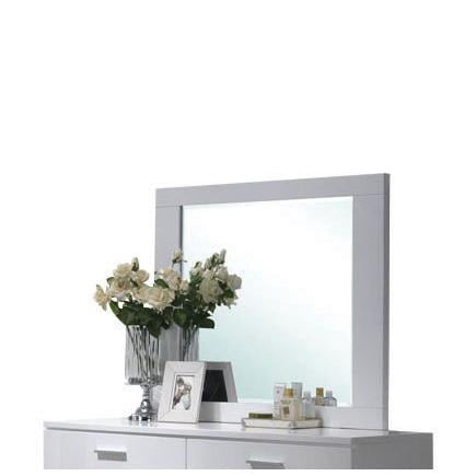 ACME Lorimar Rectangular Wooden Mirror in White