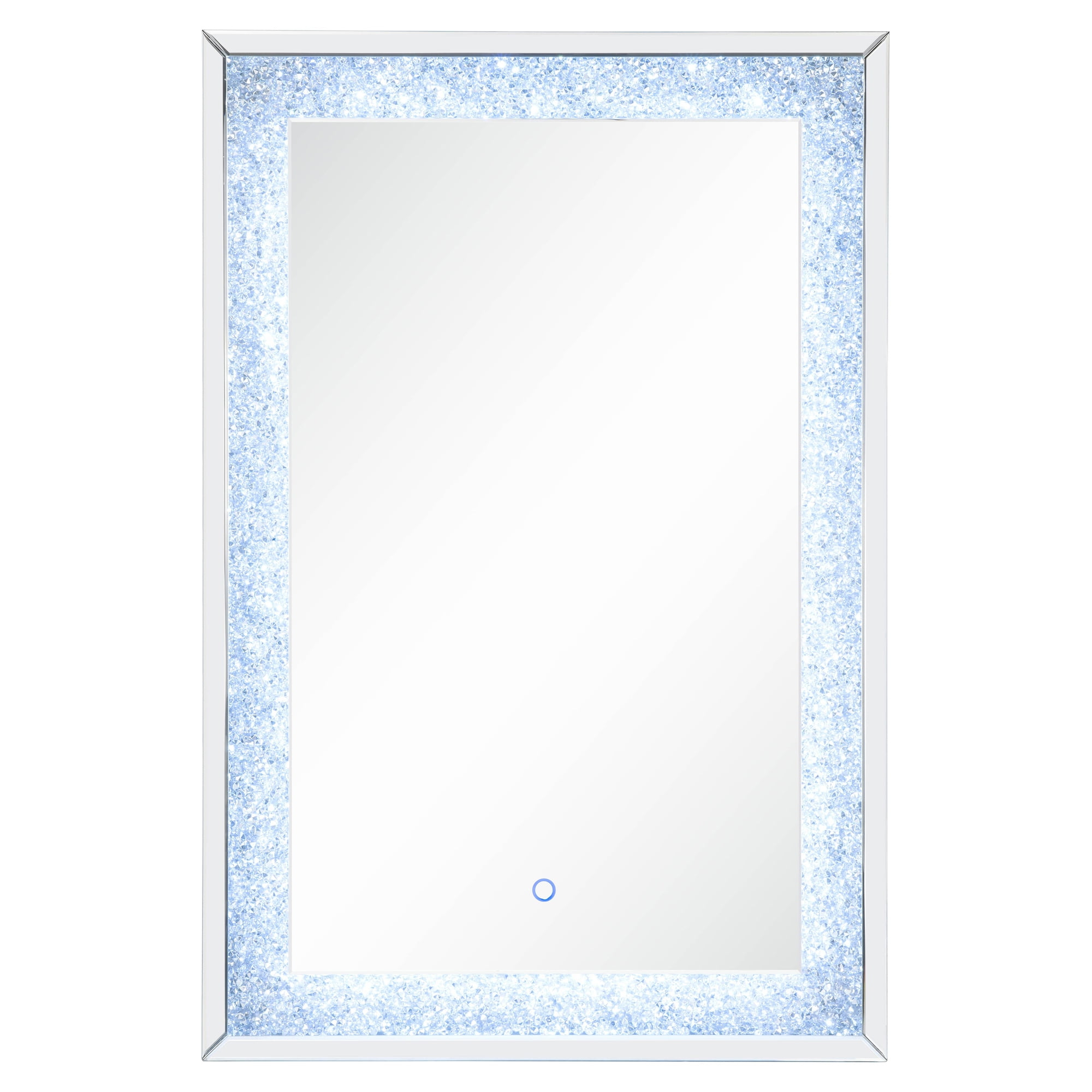 ACME Noralie Wall Decor with LED in Mirrored and Faux Diamonds
