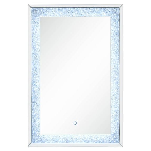 ACME Noralie Wall Decor with LED in Mirrored and Faux Diamonds