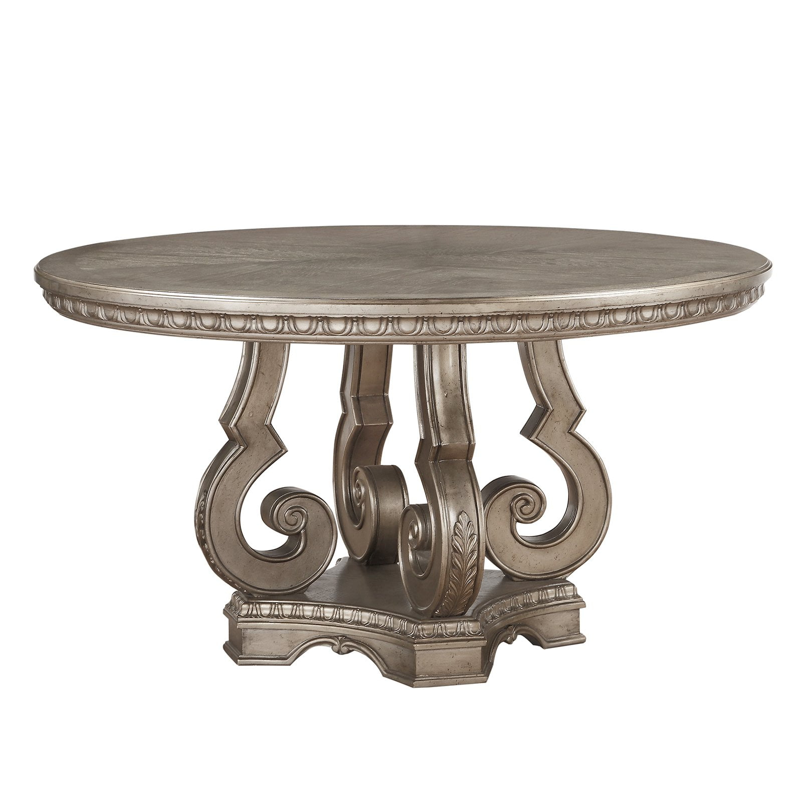 ACME Northville Dining Table, Antique Silver