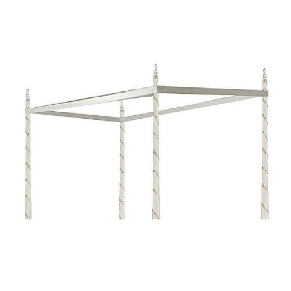 ACME Pearl Twin Bed Canopy, Pearl White Finish