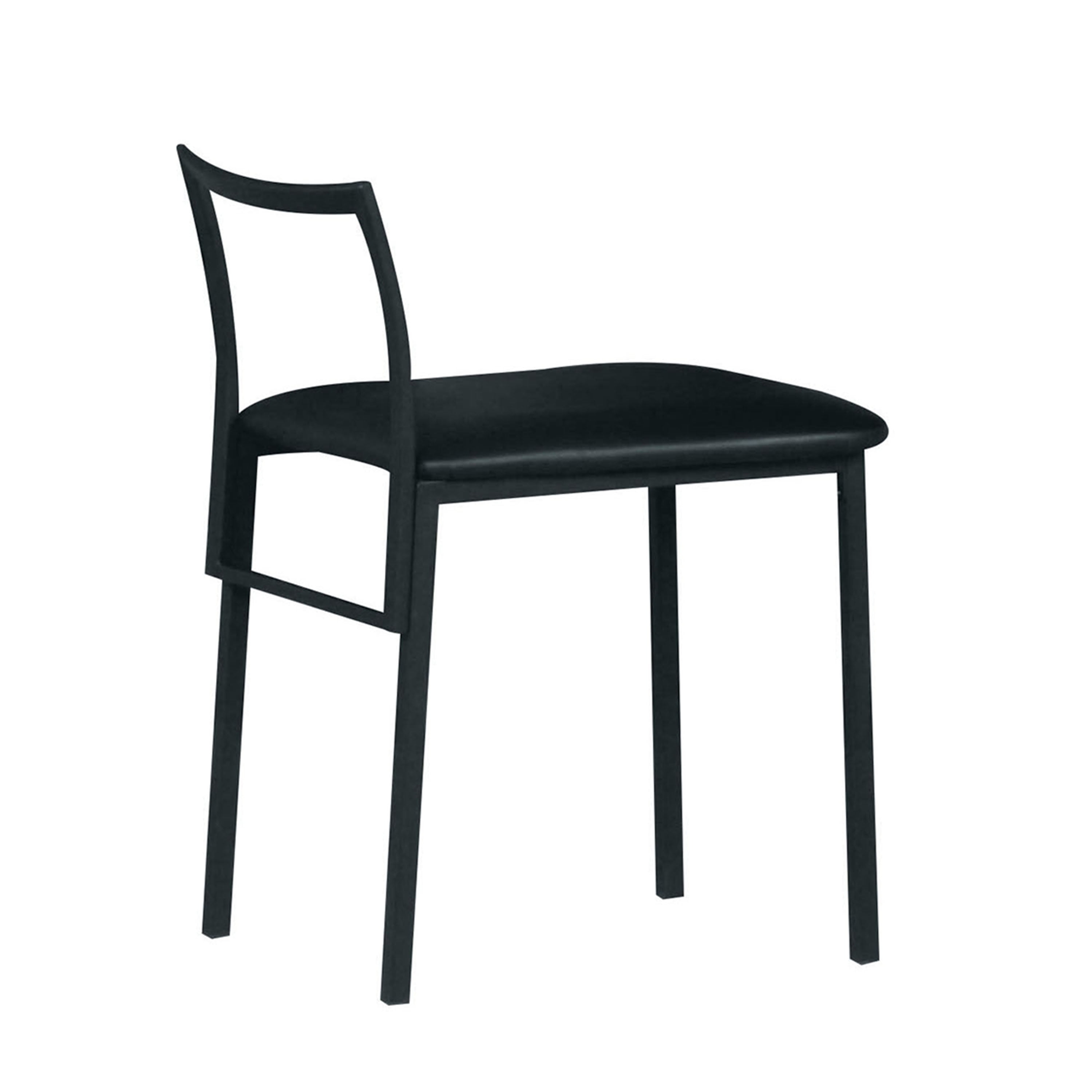 ACME Senon Faux Leather Upholstered Armless Chair in Black