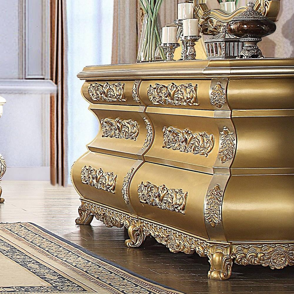 ACME Seville Dresser, Gold Finish