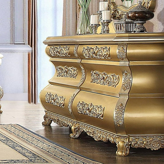 ACME Seville Dresser, Gold Finish
