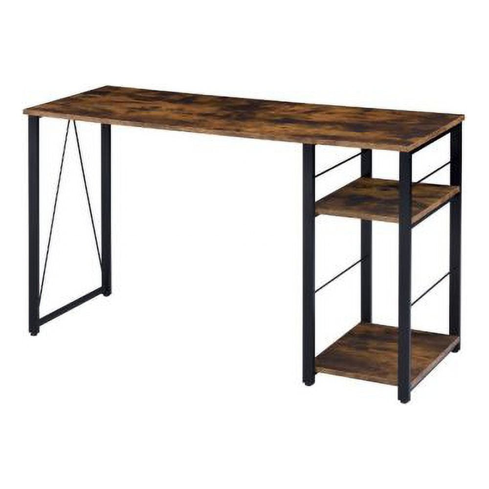 ACME Vadna Writing Desk in Weathered Oak and Black