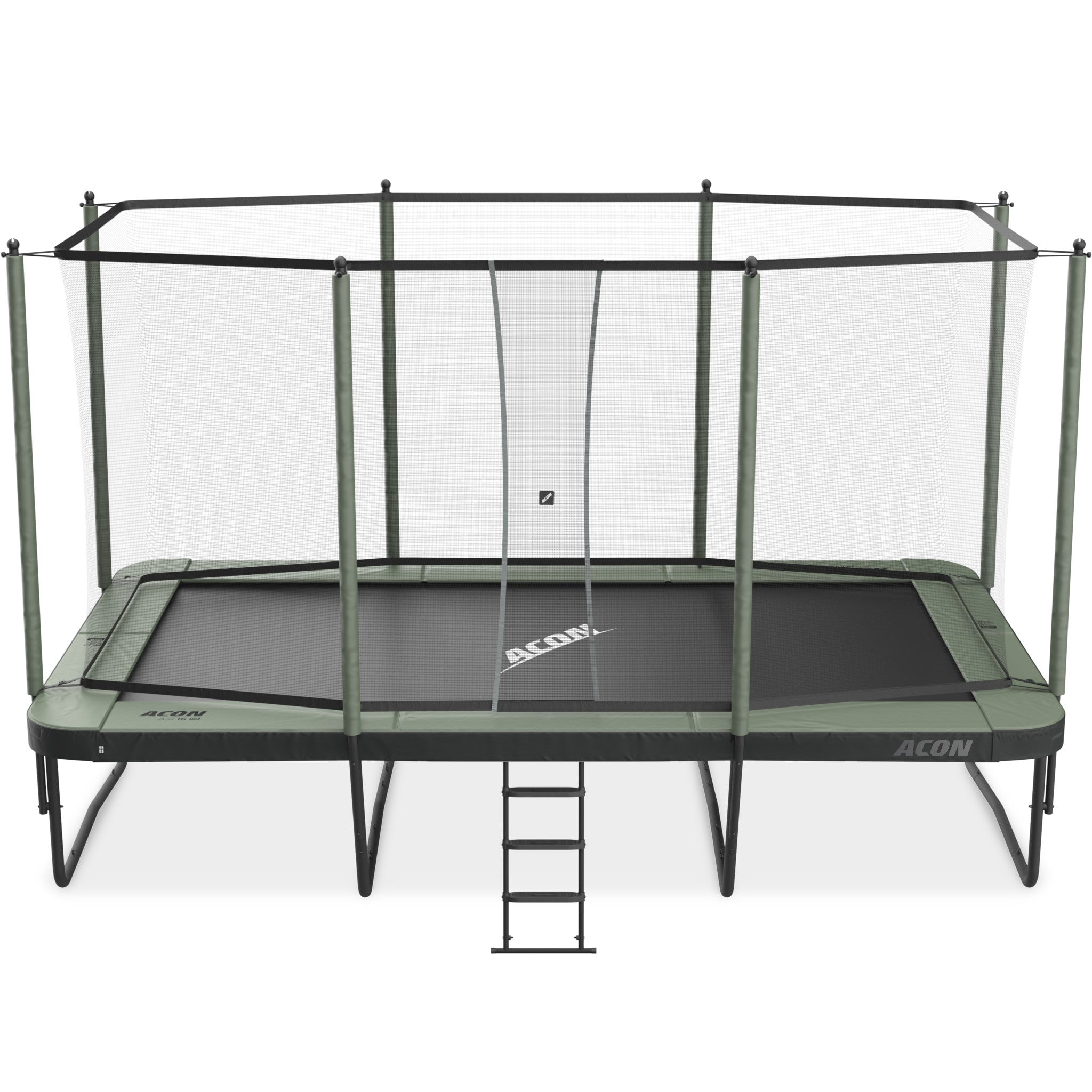 ACON Air 16 Sport HD Performance Rectangular Trampoline with Net and Ladder