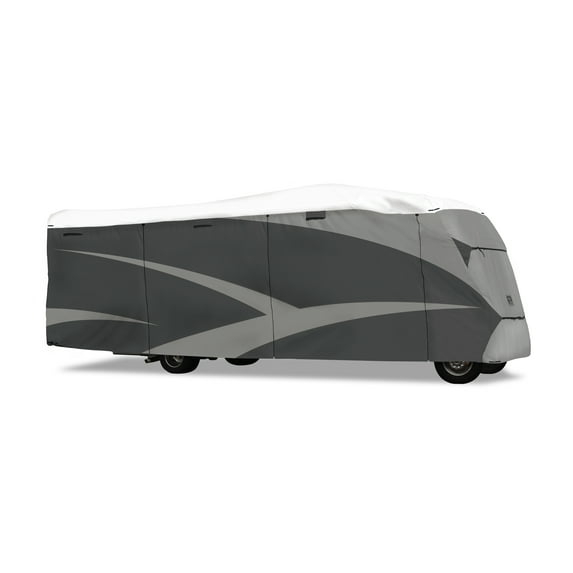 ADCO 36813 Designer Series Olefin HD Class C Motorhome Cover 23' 1" - 26' , Gray/White
