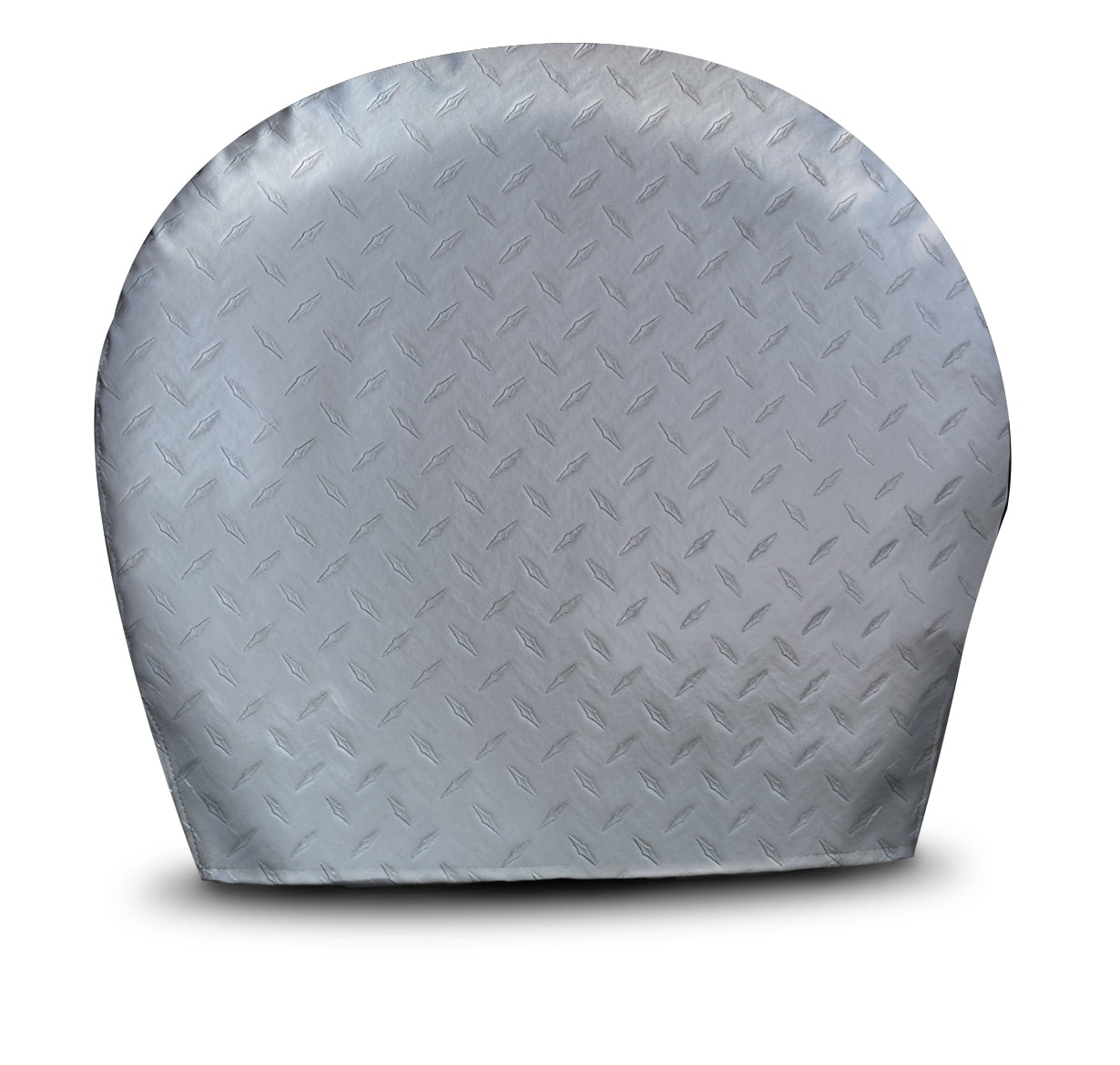 ADCO 3752 Silver #2 Diamond Plated Steel Vinyl Tyre Gard Wheel Cover, (Set of 2) (Fits 30"-32")