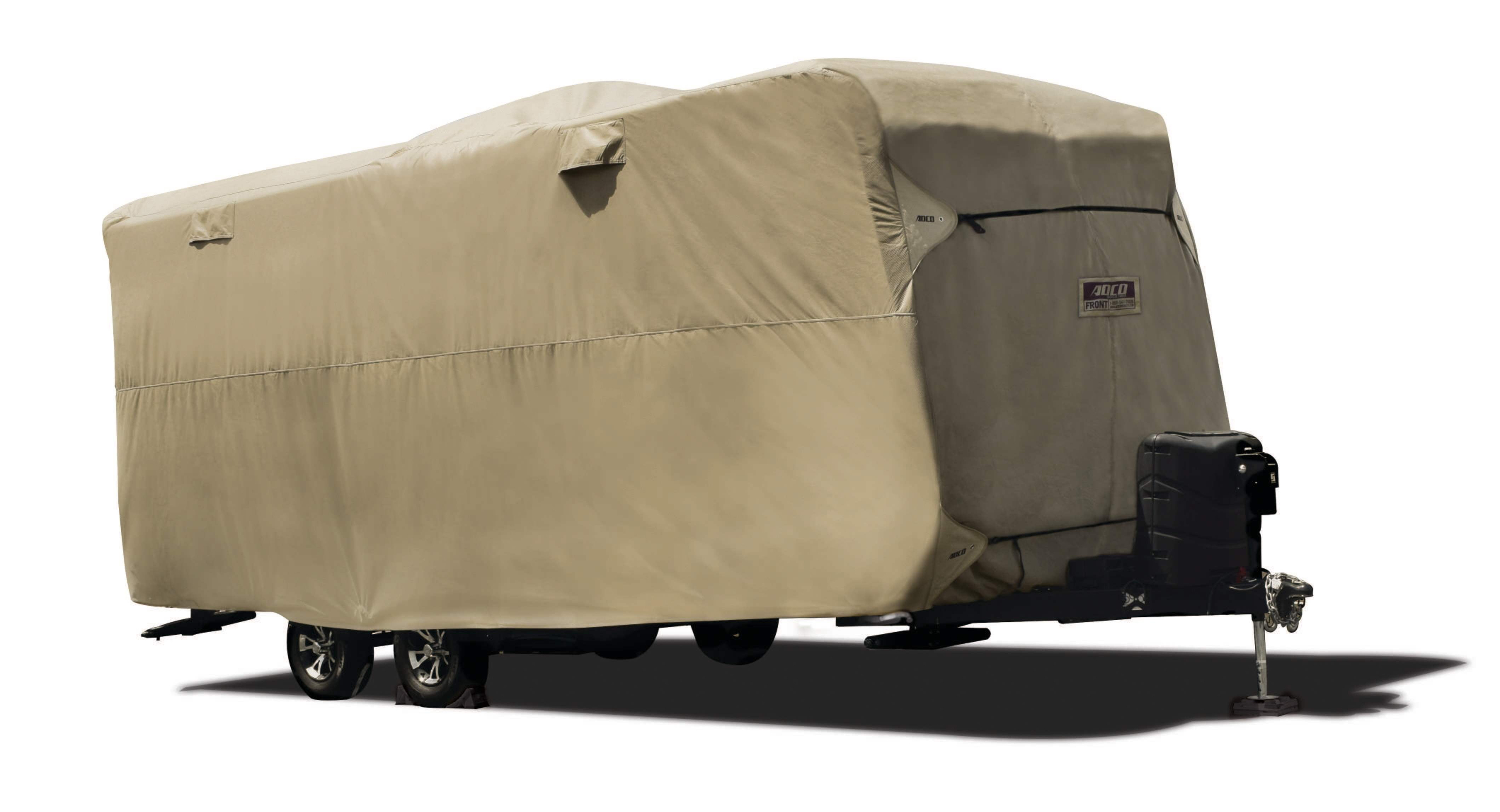 ADCO by Covercraft 74844 Storage Lot Cover for Travel Trailer RV, Fits 26'1" - 28'6", Tan