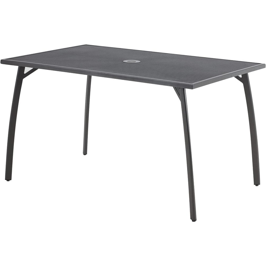 AECOJOY Metal Patio Dining Table ,Weather-Resistant Table Rectangular-B