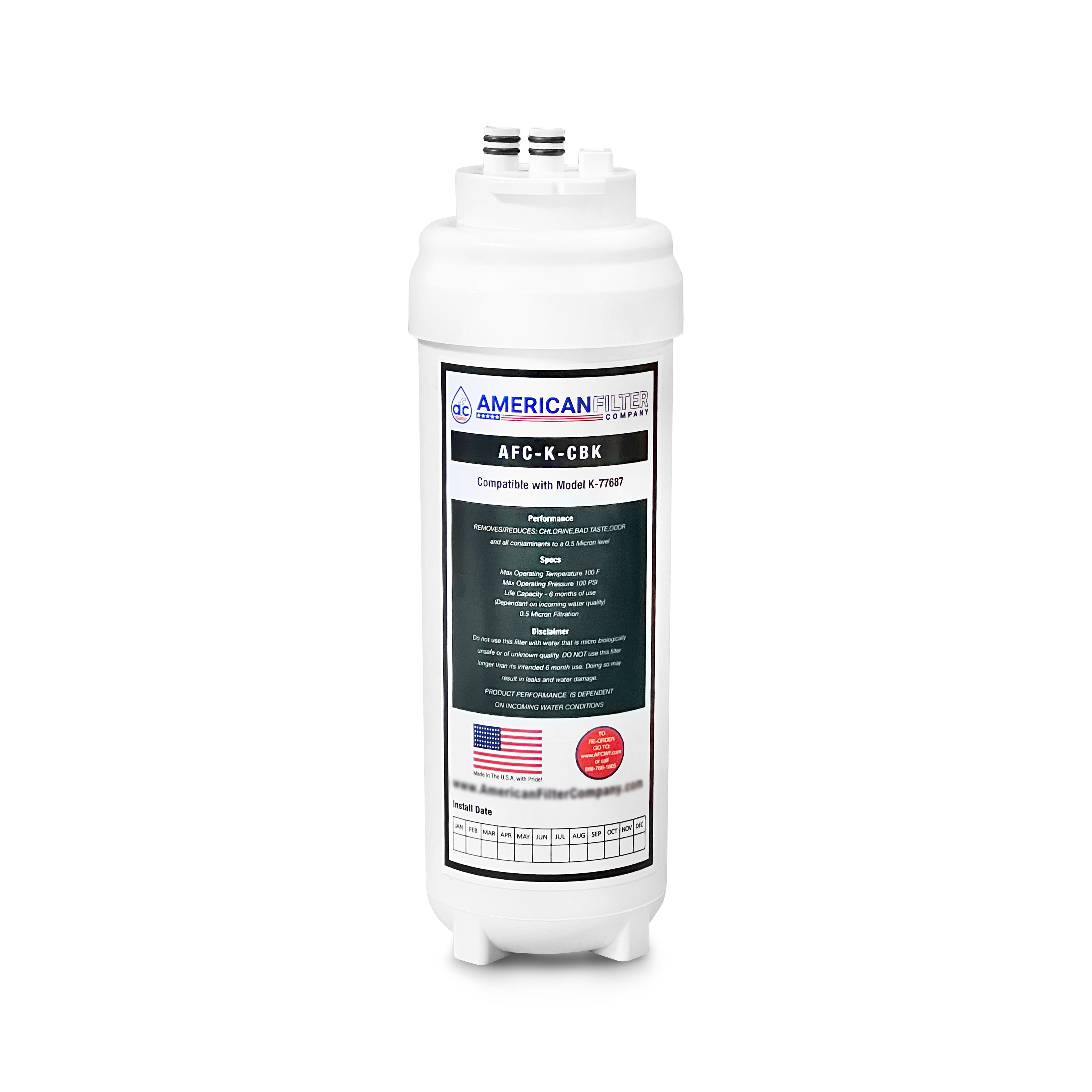 AFC Brand Water Filters, Compatible with Kohler K-77687 Water Filters (made by AFC)