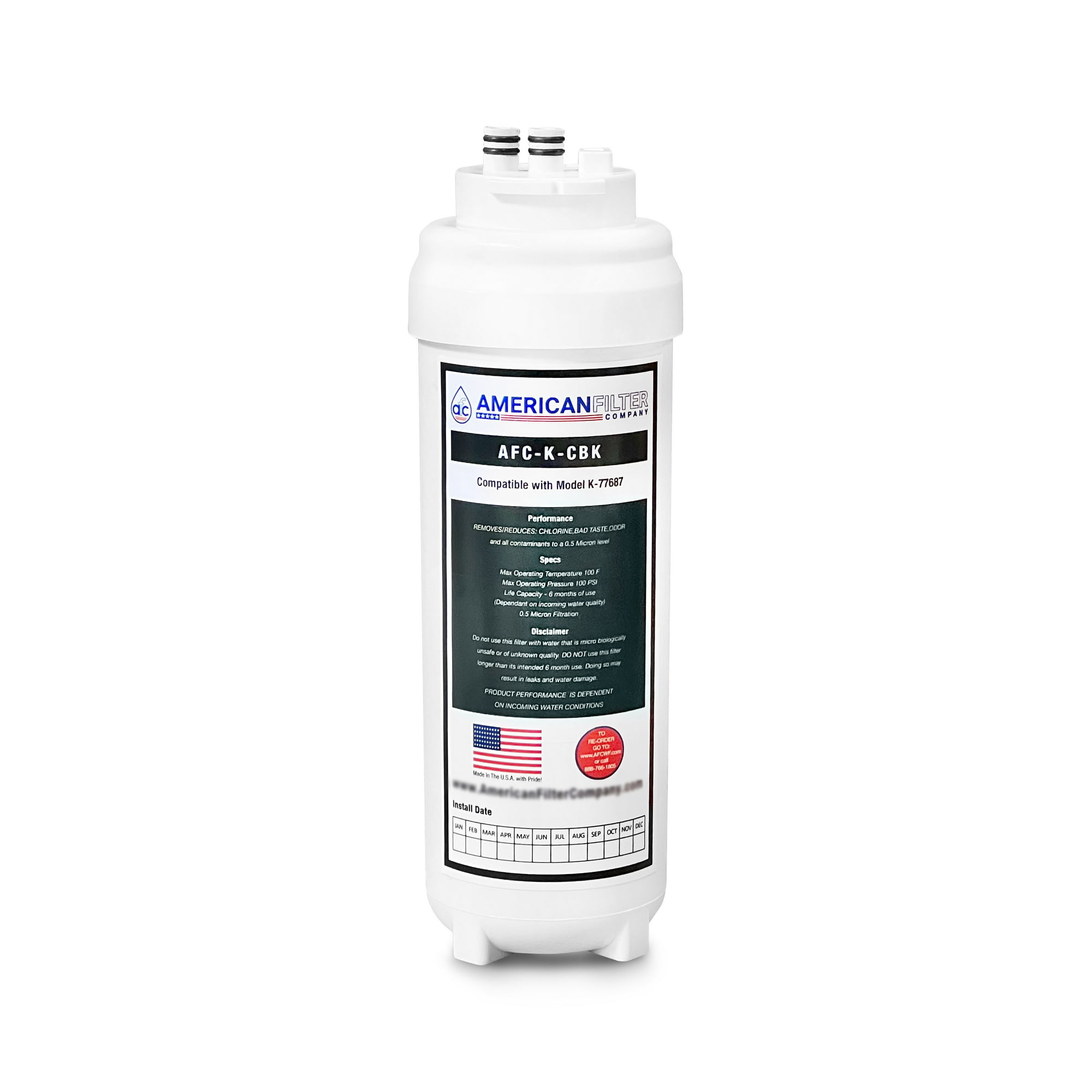 AFC Brand Water Filters, Compatible with Kohler K-77687 Water Filters (made by AFC)