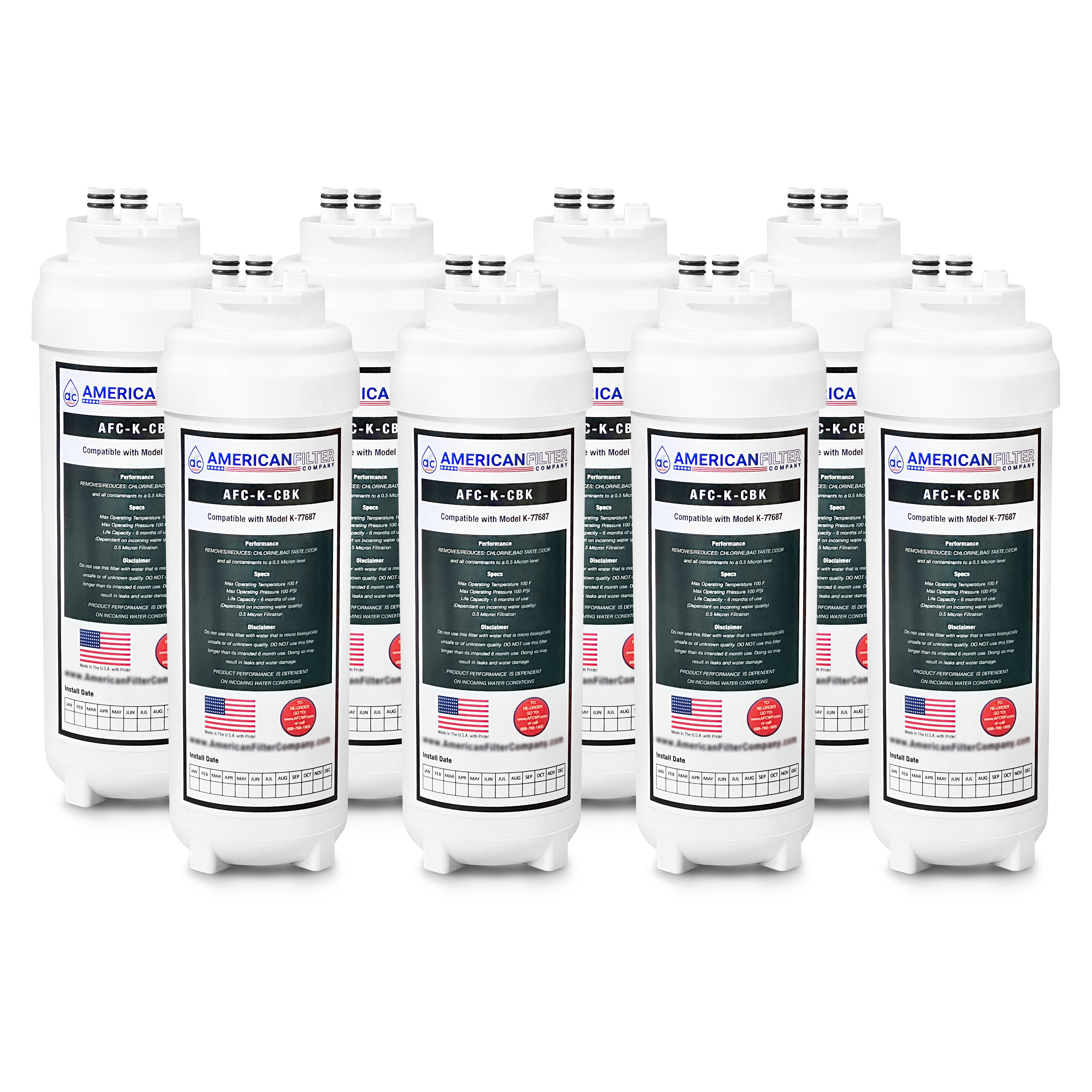 AFC Brand Water Filters, Compatible with Kohler K-77687 Water Filters (made by AFC)