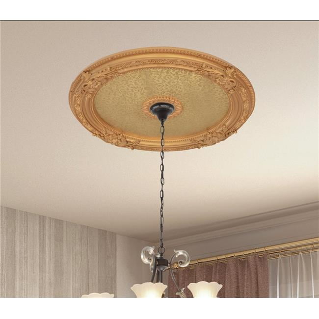 AFD Home 12020503 36 in. Round Chandelier Ceiling Medallion - Gold