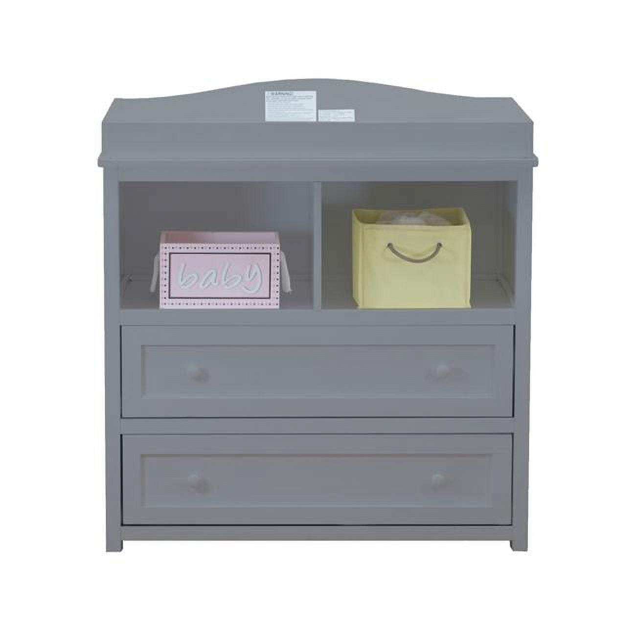 AFG Baby Furniture Leila 2-Drawer Changing Table, Gray