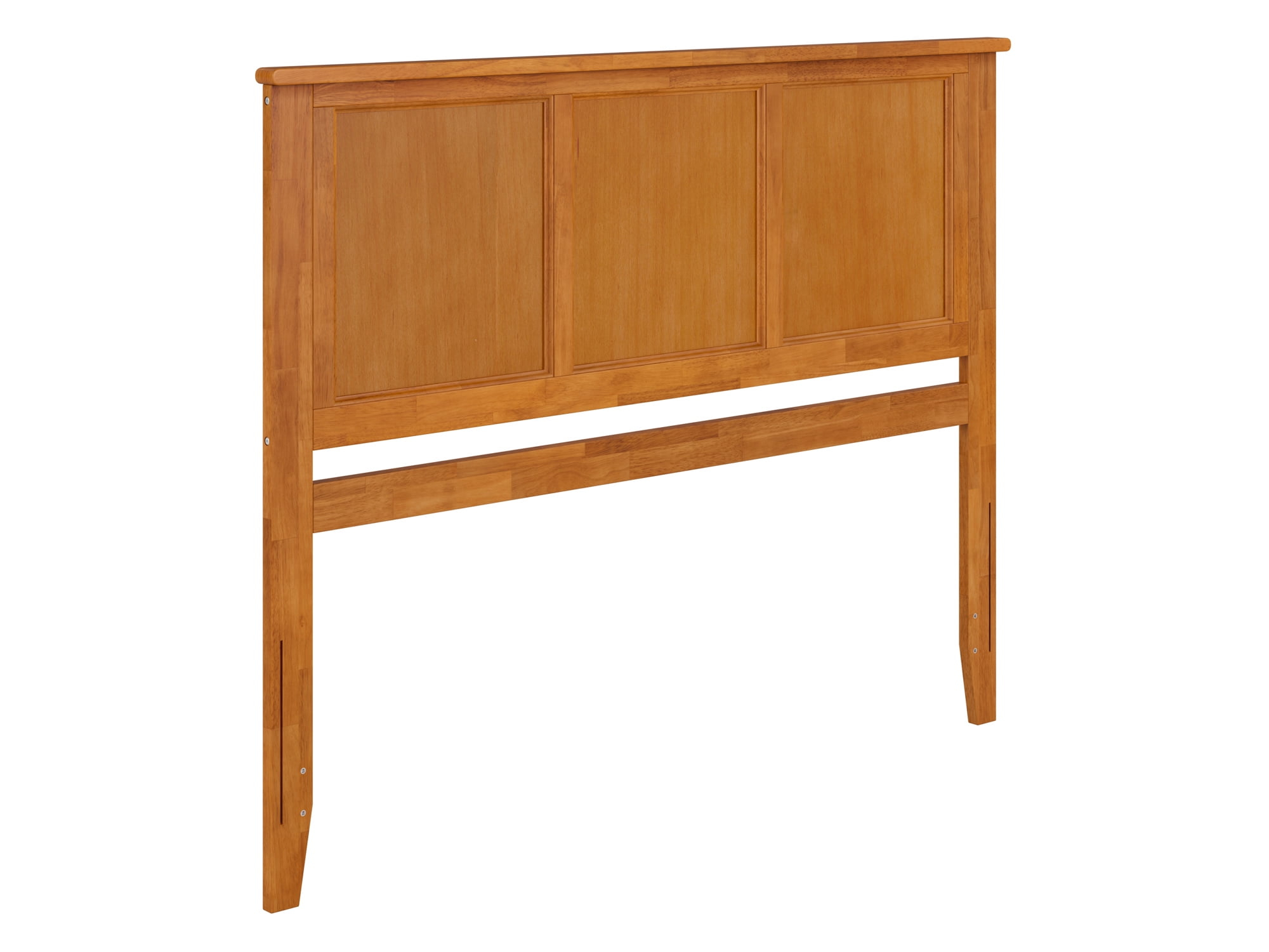 AFI Madison Queen Solid Wood Panel Headboard with Attachable Charger, Light Toffee