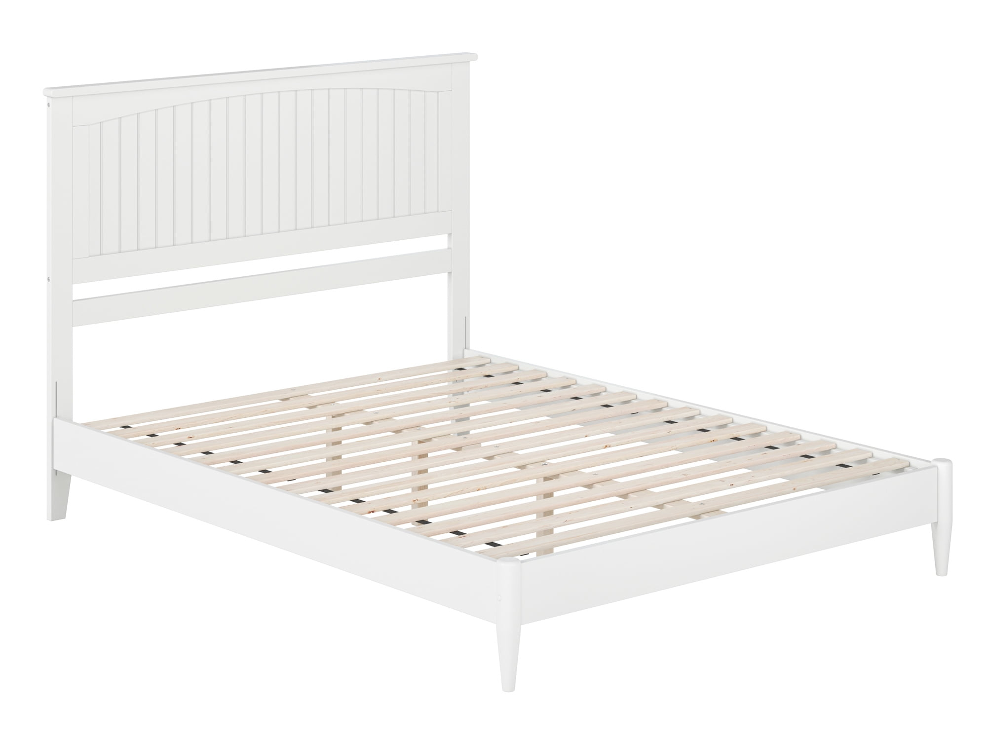 AFI Naples Queen Solid Wood Low Profile Platform Bed, White