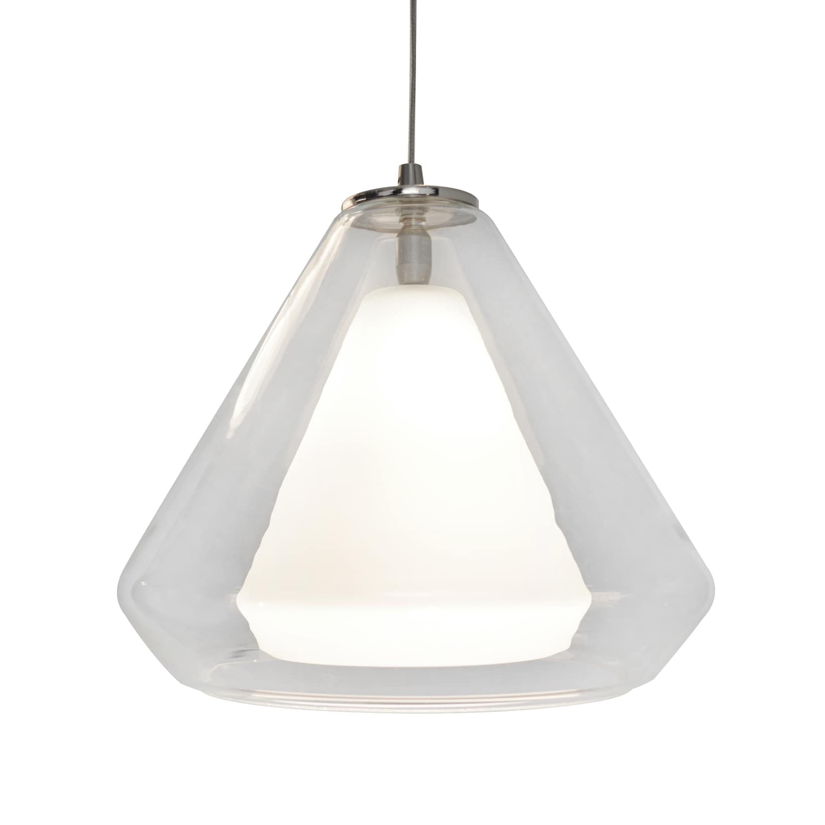 AFX  Armitage 1-light Satin Nickel 4000K LED Pendant Clear 120 V