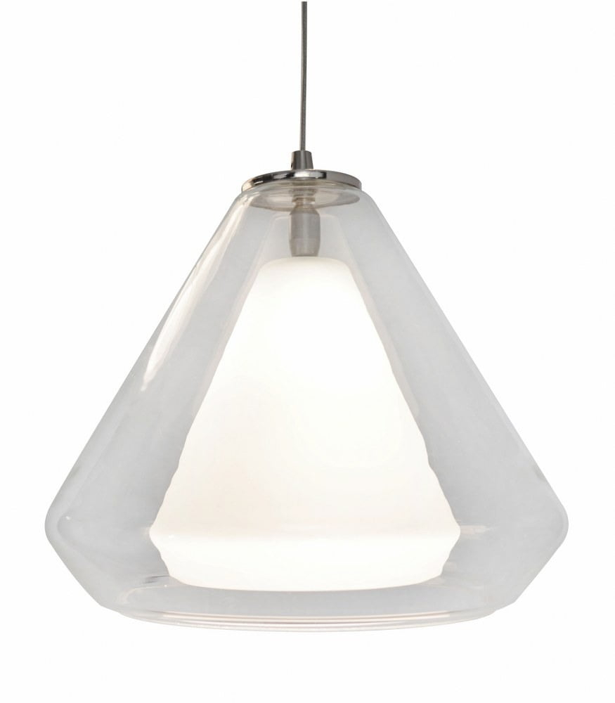 AFX  Armitage 1-light Satin Nickel 4000K LED Pendant Clear 120 V