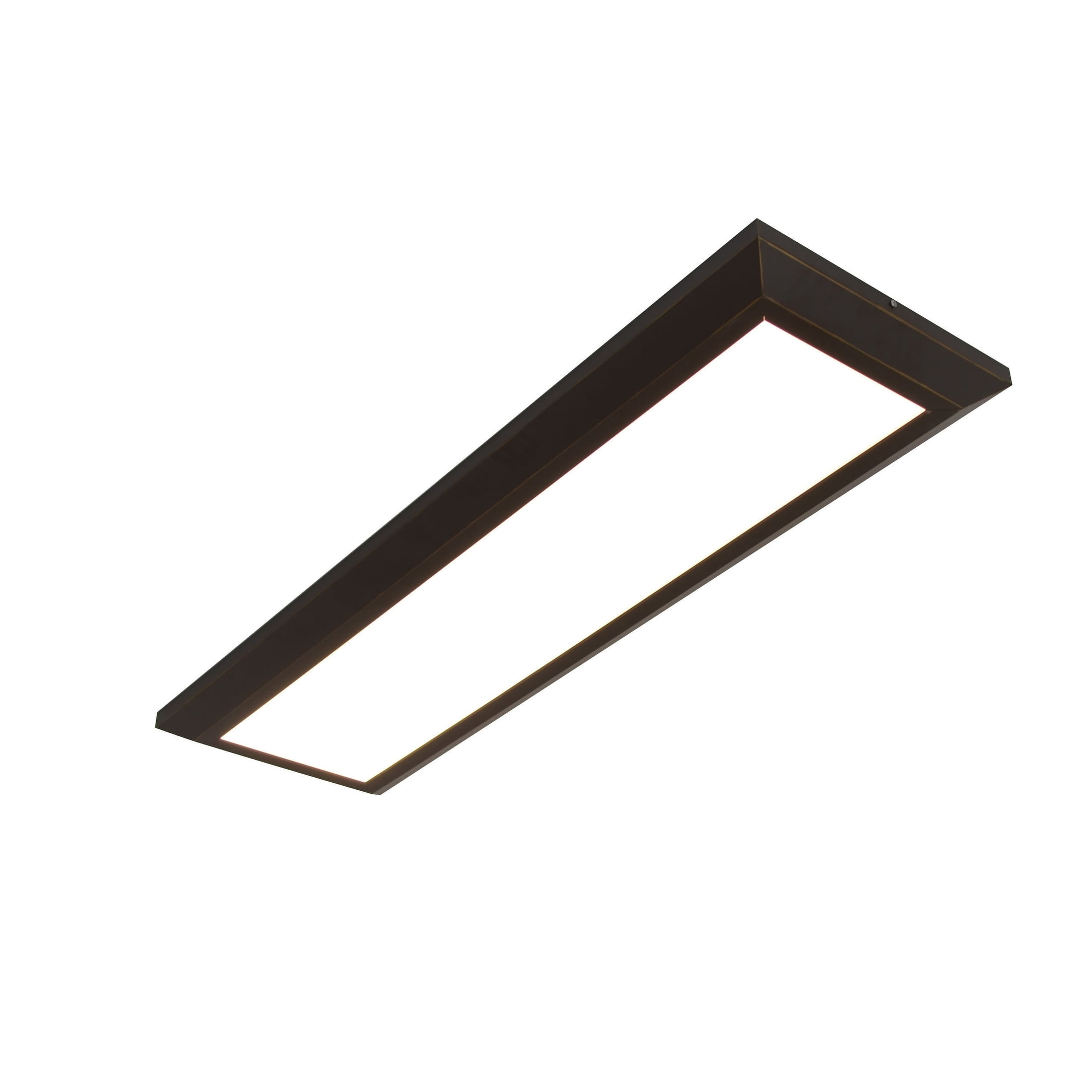 AFX Atlas 1-light Oil-Rubbed Bronze LED Rectangular Flush Mount, White Acrylic Shade