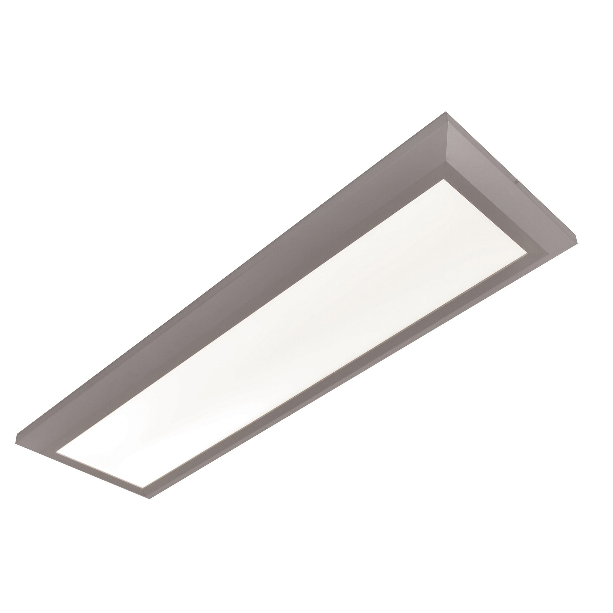 AFX Atlas 1-light Satin Nickel LED Rectangular Flush Mount, White Acrylic Shade