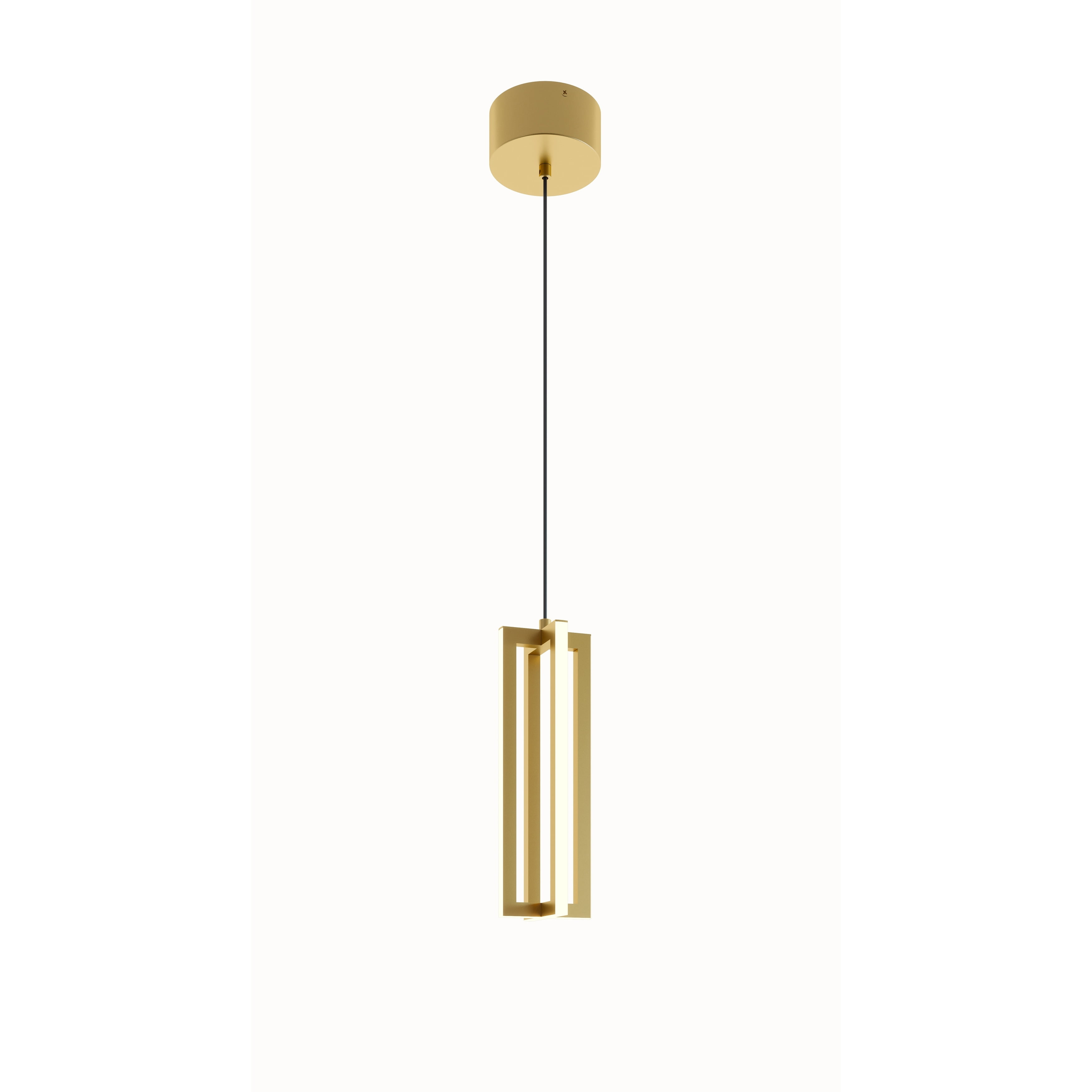 AFX Cass 4" Wide Gold LED Linear Mini Pendant