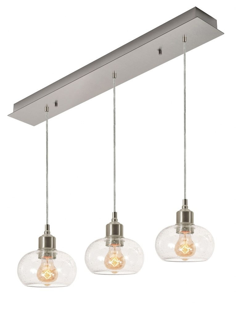 AFX  Laney 3 Light Linear Pendant - Medium Base 120V Satin Nickel