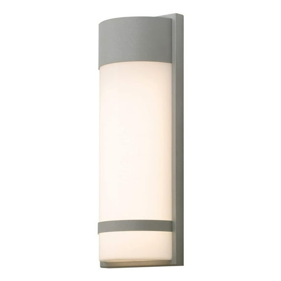 AFX Paxton 18-inch ADA Textured Grey LED Outdoor Sconce, White Acrylic Shade