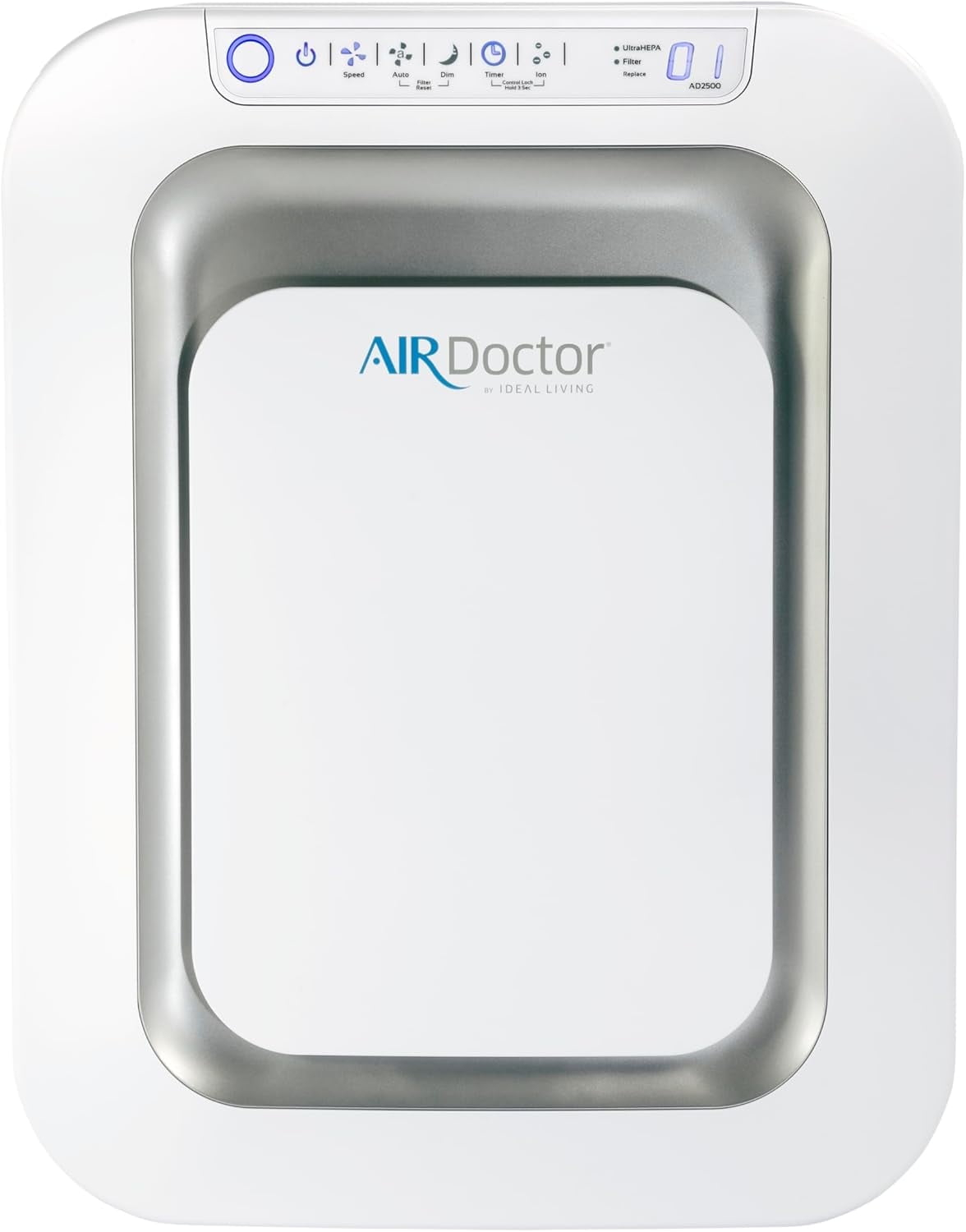 AIRDOCTOR AD2500 Wall-Mounted or Floor Standing Air Purifier for Small and Medium Size Rooms UltraHEPA with Air Quality Sensor