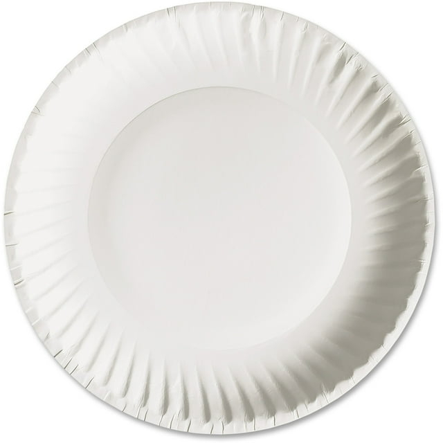 AJM Packaging Corporation White Paper Plates, 9" Diameter, 100 Count