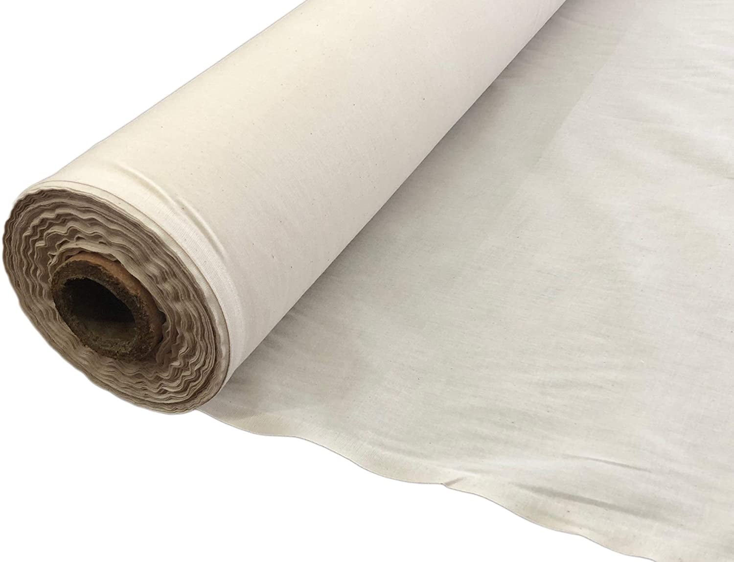 AK Trading 60" Wide Natural Muslin Fabric, 100% Cotton Fabric, Unbleached 5 Yards