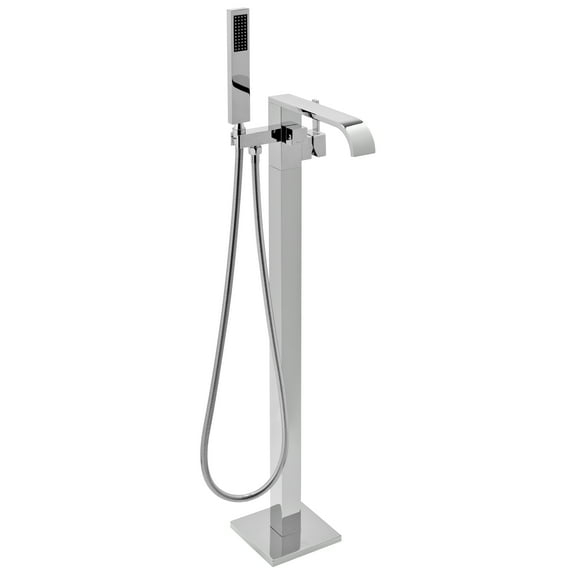 AKDY 34" Freestanding Bathtub Faucet Floor Mount Tub Filler Handheld Bath Wand Shower