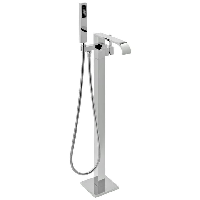 AKDY 34" Freestanding Bathtub Faucet Floor Mount Tub Filler Handheld Bath Wand Shower