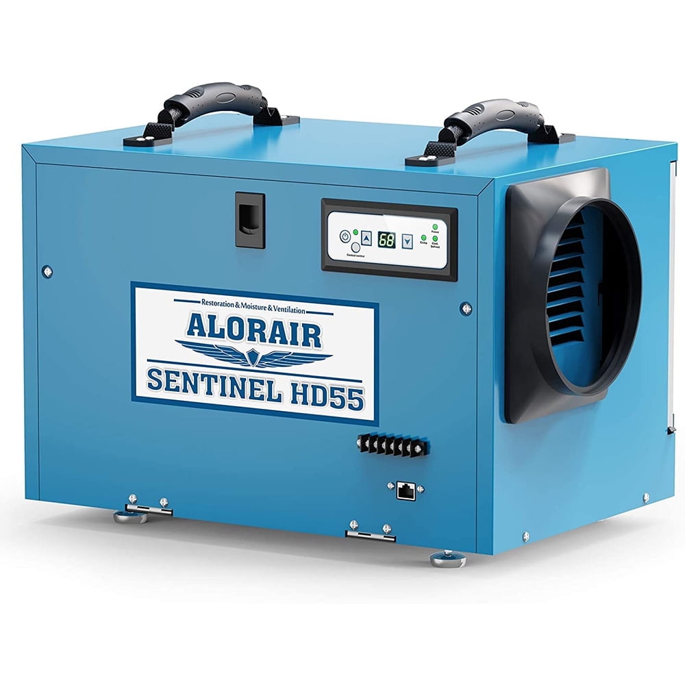 Alorair Sentinal Hd55 113 pt Dehumidifier in Blue - Automatic Shut Off, Adjustable Humistat，with Drain Hose for Crawl Spaces
