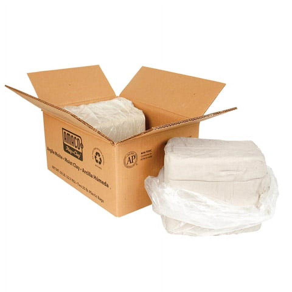 AMACO Low Fire Clay - Moist - White - 50 lb