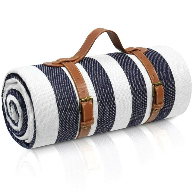 AOUNQ Extra Large 80"x 80" Picnic Blanket,Waterproof and Foldable Beach Blanket,3-Layer Outdoor Blanket for Camping Grass Lawn Park Accessories