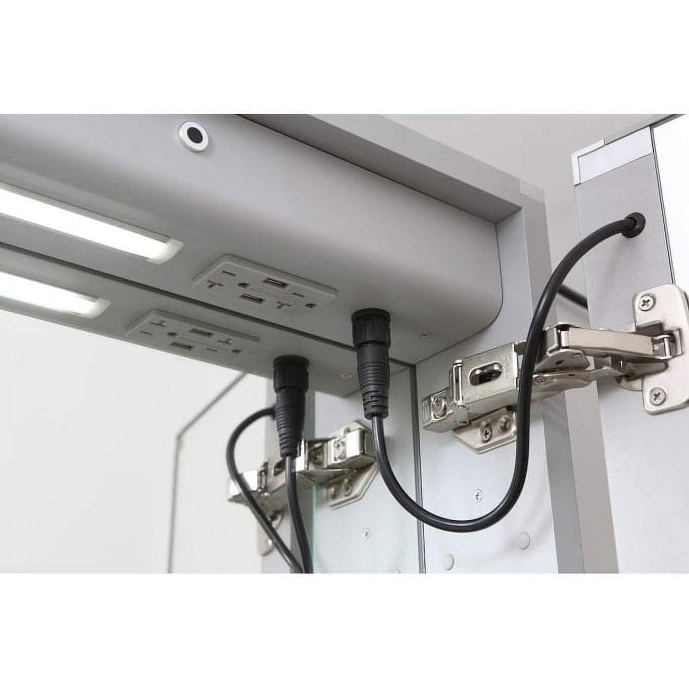 AQUADOM  Signature Royale, Bathroom Led Lighted Medicine Cabinet, Defogger, Integrated LED 3X Magnifying Mirror 24"x30"x5"Right/Hinge