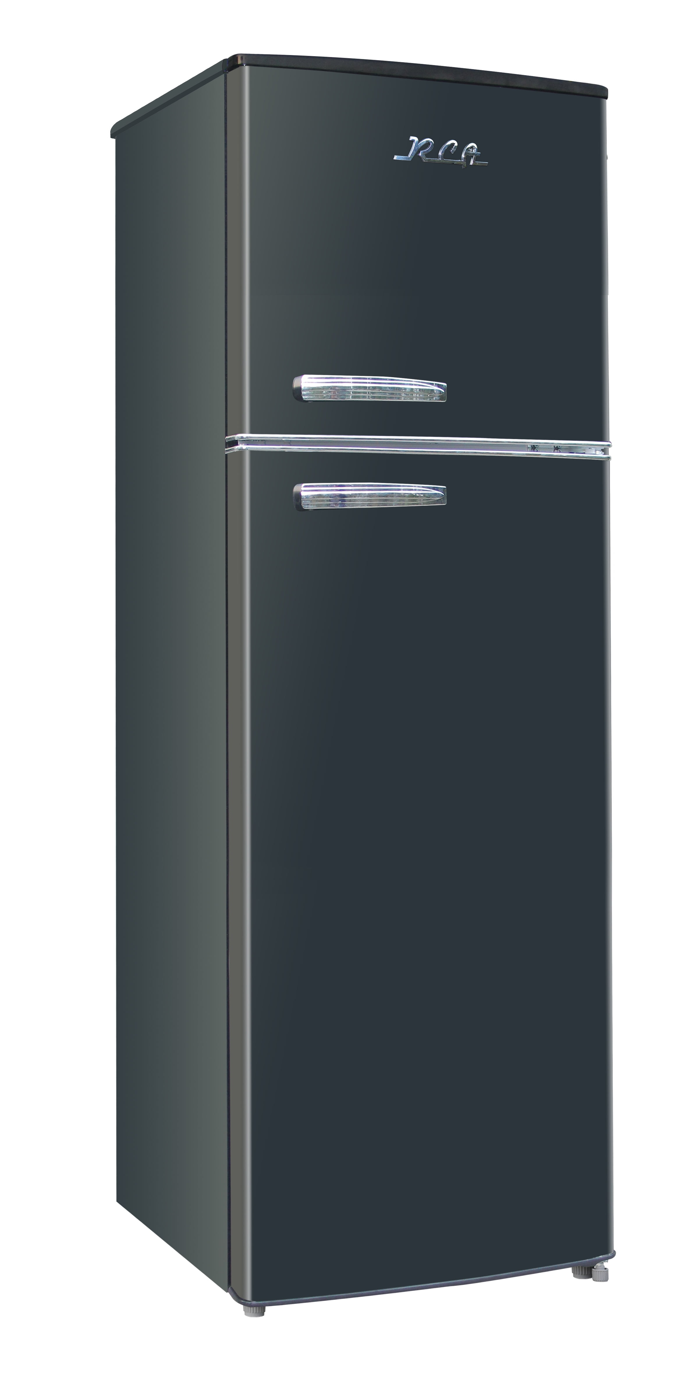 ARCTIC CHEF - 10 Cu Ft Top-Freezer Apartment-size Retro Refrigerator - Black