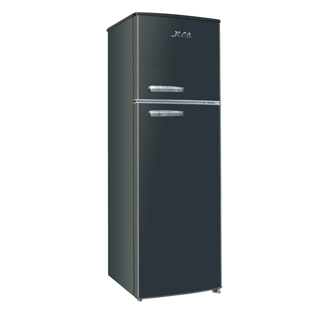 ARCTIC CHEF - 10 Cu Ft Top-Freezer Apartment-size Retro Refrigerator - Black