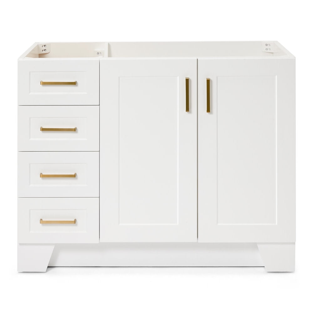 Ariel Q043s-R-Bc Taylor 42" Single Wood Vanity Cabinet - White