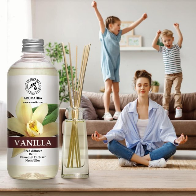 AROMATIKA Vanilla Essential Oil Alcohol Free 100% Pure Therapeutic for Diffuser, Humidifier, Aromatherapy, Sleep, Relax Room Air Fresheners Perfect Gifts - Vanilla Essential Oil 6.8oz
